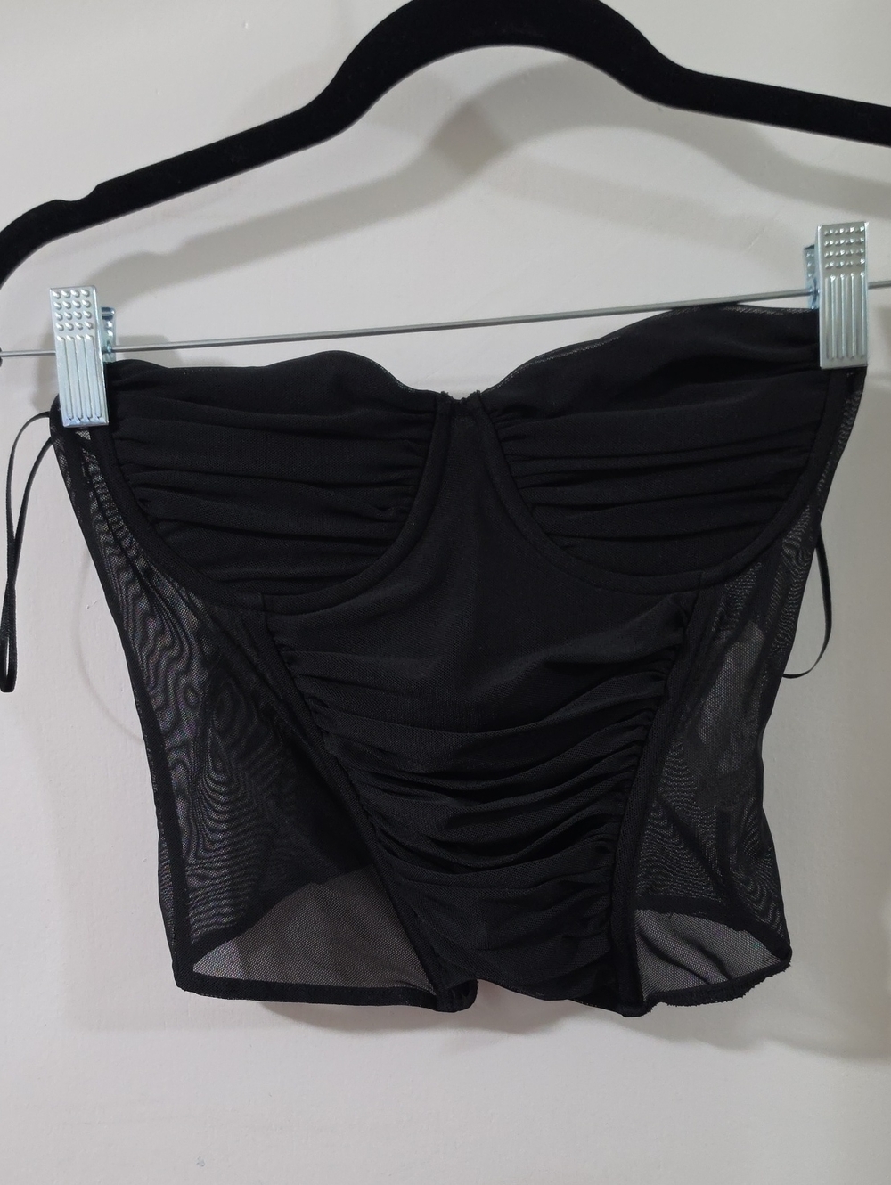 Zara Black Strapless Bustier Corset Top